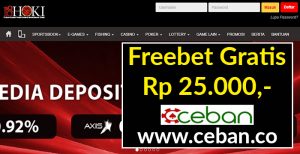 18Hoki – Freebet Gratis Tanpa Deposit Rp 25.000