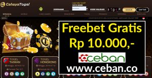 CahayaTogel – Freebet Gratis Tanpa Deposit Rp 10.000