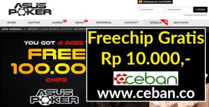 AsusPoker – Freechips Gratis Tanpa Deposit Rp 10.000
